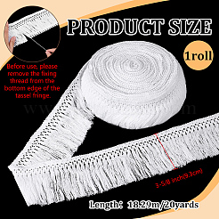 Ruban à pompons en cordon de coton&nbsp;OCOR-WH0078-487B-03