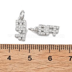 Ciondoli Shegrace in ottone con micro pavé di zirconi cubici trasparenti&nbsp;XGRQ2C218-408P