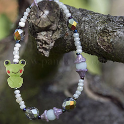 10 Stück handgefertigte Bunte Malerei-Perlen&nbsp;LAMP-GO0001-17
