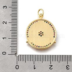 Pendentifs avec zircon cubiques à micro-pavés en laiton&nbsp;KK-F899-17G
