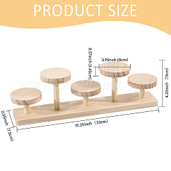 Présentoir à bijoux rond en bois fatigué à 5 couche&nbsp;ODIS-WH0086-160