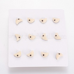 (Schmuck Parteien Fabrikverkauf) 304 Edelstahl Strass Ohrstecker&nbsp;EJEW-F234-38P