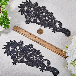 Blumen-Spitzenapplikationen aus Polyester-Stickerei&nbsp;DIY-WH0409-62