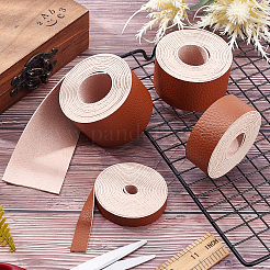 Tissu en cuir pu tissu litchi uni&nbsp;AJEW-WH0034-89D-03