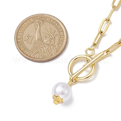 Collane con ciondolo con perle finte&nbsp;NJEW-JN04732-01