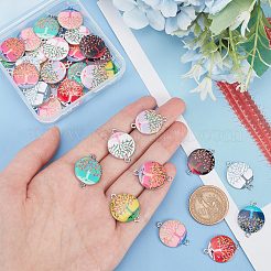 40 stücke 10 farben zinklegierung emaille verbinder charms&nbsp;ENAM-PH0002-40