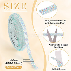 3 Yard selbstklebendes Harz-Nähband mit Strassen&nbsp;DIY-TA0013-15F