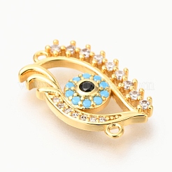 Pendentifs en laiton avec zircon cubique micro pavé&nbsp;ZIRC-O036-51G