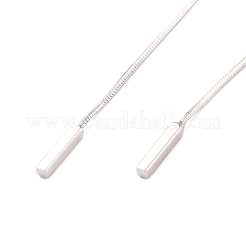 Pendientes colgantes de cadena larga de plata de ley 925 con baño de rodio&nbsp;EJEW-P195-02P