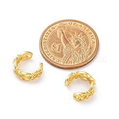 Manschettenohrringe mit Gestellplattierung aus Messing mit Mikropavé und klaren Zirkonia&nbsp;EJEW-H147-01G
