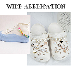 Alliage avec chaîne de décoration de chaussures en émail strass&nbsp;FIND-AB00018