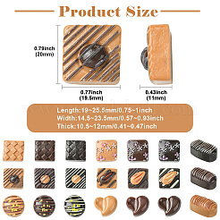 42 Stück 21 Farben Harz Cabochons&nbsp;RESI-CJ0005-05