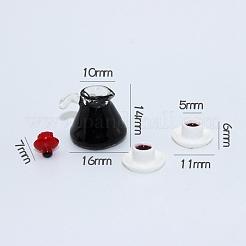 Mini-Kaffeekannen- und Tassensets aus Kunstharz&nbsp;BOTT-PW0002-118