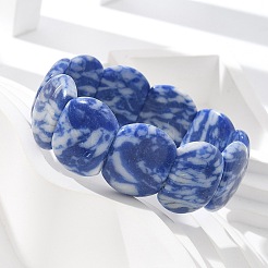 Bracelets extensibles en perles de verre faites à la main pour hommes et femmes&nbsp;BJEW-G738-01B-13
