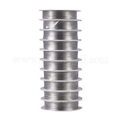ラウンド銅ジュエリーワイヤー  銀色のメッキ  0.3mm  約65.61フィート（20m）/ロール  10のロール/グループ