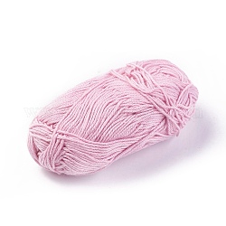 Coton à tricoter, fil au crochet, perle rose, 1mm, environ 120 m / bibone 