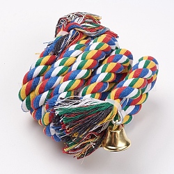 Vogel Baumwolle Seil Sitzstangen, bequemes Barschpapagei Spielzeug für Seil Bungee Vogel Spielzeug, Farbig, 100 cm