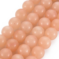 Chapelets de perles en opale rose naturelle, ronde, 10~10.5mm, Trou: 0.9mm, Environ 37~40 pcs/chapelet, 14.9~15.1 pouce (38~38.5 cm)