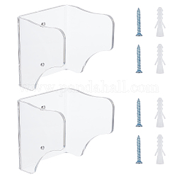 SUPERFINDINGS 2Set Acrylic Guitar Hanger Hook 7.4x8.1cm Guitar Display Stands Set Clear Guitar Wall Mount Wall Mount Rack with Screws for Guitar Ukulele Violin