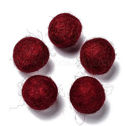 Шерстяные войлочные шарики, темно-красный, 18~22 мм
