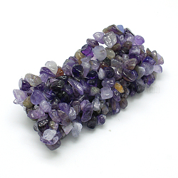 Pulseras de la viruta de la piedra preciosa, chips de amatista joyas naturales, aproximamente 51 mm de diámetro