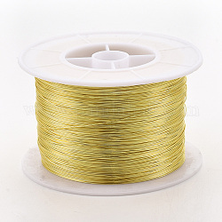 Round Copper Jewelry Wire, Long-Lasting Plated, Golden, 28 Gauge, 0.3mm, about 2624.67 Feet(800m)/500g