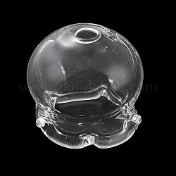 Конус из стеклянных бусин в виде медузы, для изготовления колокольчиков, прозрачные, 16x15x15.5 мм, отверстие : 2.3 мм