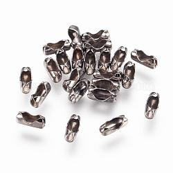 Eisenkugel Kettenschlösser, Nickelfrei, Metallgrau, 5x2.5x2 mm, Passend für 1.5mm Kugelkette