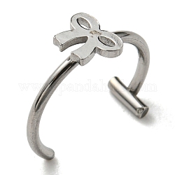 304 Stainless Steel Eyebrow Ring, Lip Piercing and Nose Studs Body Jewelry, Bowknot, Stainless Steel Color, 11x12mm, Pin: 1mm