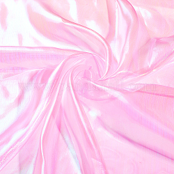Tissu polyester symphonie laser, pour la décoration de costumes de spectacle sur scène, perle rose, 150x0.02 cm
