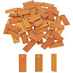 PandaHall 60 pcs Blank Wood Gift Tags, Undyed Rectangle Bamboo Gift Tags Name Tags Hang Labels Key Chain for Wine Bottles Arts Crafts Home Decoration