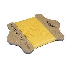 Cordino in nylon cerato, giallo, 0.55mm, circa 21.87 iarde (20 m)/carta