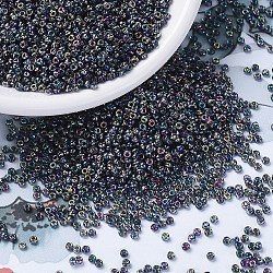 Cuentas de rocailles redondas miyuki, Abalorios de la semilla japonés, 11/0, (rr4572) azul mágico, 2x1.3mm, agujero: 0.8 mm, aproximamente 5500 unidades / 50 g