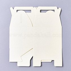 Caja de regalo de papel plegable portátil creativa con asas, Cajas de aguilón, Para regalar y empacar, peachpuff, 7.2x5.8x9.2 cm