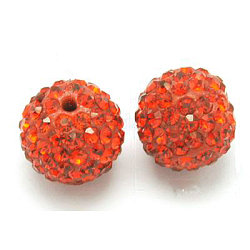 Grado a rhinestone pave bolas de bolas de discoteca, para la fabricación de la joya unisex, redondo, jacinto, pp9 (1.5 mm), 1.6mm, agujero: 8 mm