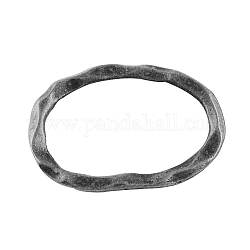 Alloy Oval Linking Rings, Tibetan Style, Lead Free & Cadmium Free, Antique Silver, 38x27x3mm, about 270pcs/1000g
