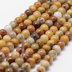 Natur verrückt Achat Perlen Stränge, Runde, 4 mm, Bohrung: 1 mm, ca. 89~98 Stk. / Strang, 15 Zoll