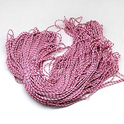 Seile aus Polyester und Spandex, 1 innerer Kern, neon rosa , 2 mm, ca. 109.36 Yard (100m)/Bündel