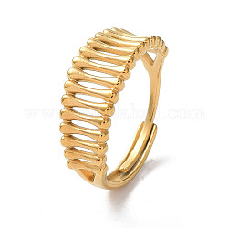 Revestimiento iónico (ip) 304 anillos ajustables huecos de acero inoxidable, dorado, diámetro interior: 18.9 mm