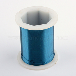 Круглая медная проволока для ювелирных изделий, стальной синий, 24 датчик, 0.5 мм, около 59.05 фута (18 м) / рулон