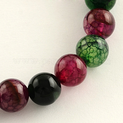 Round Dyed Natural Tourmaline Gemstone Beads Strands, 4mm, Hole: 0.5mm, about 95pcs/strand, 14.9 inch