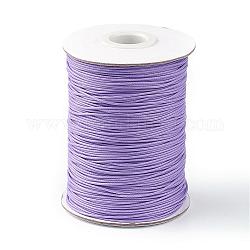 Koreanisch Gewachst Polyester-Schnur Wachsschnur Gewachste Kordel, Medium lila, 1 mm, ca. 85 Yards / Rolle