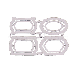 鏡フレームの炭素鋼の切断型のステンシル  DIYスクラップブッキング/フォトアルバム用  装飾的なエンボス印刷紙のカード  つや消しプラチナ  12.8x9.4x0.08cm