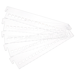 Acrylic Thread Winding Boards, Rectangle Floss Bobbin, Thread Organizer Card for Cross-Stitch, Clear, 300x60x3mm, Hole: 10x10mm