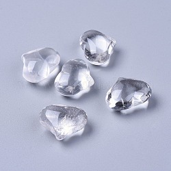 Natürlicher Quarzkristall-Herz-Palmenstein, Taschenstein für energieausgleichende Meditation, 20x25x11~13 mm
