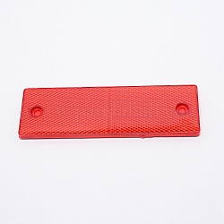 (svendita) adesivi riflettenti adesivi in plastica per auto, rettangolo con foro, rosso, 150x47x6mm, Foro: 5 mm