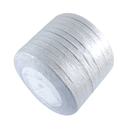グリッターメタリックリボン  ラメリボン  銀のメタリックコード  バレンタインデーのギフトボックスパッケージ  銀  1/4インチ（6mm）  約33ヤード/ロール（30.1752メートル/ロール）  10のロール/グループ