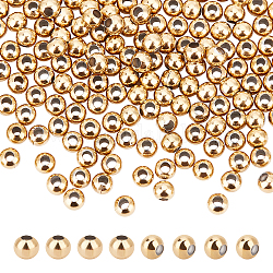 UNICRAFTALE about 200pcs Golden Round Spacer Beads 304 Stainless Steel Loose Beads 1.5mm Hole Smooth Surface Beads Finding for DIY Bracelet Necklace Jewelry Making Craft