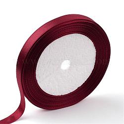 Single Face Satin Ribbon, Polyester Ribbon, Dark Red, 2 inch(50mm), about 25yards/roll(22.86m/roll), 100yards/group(91.44m/group), 4rolls/group