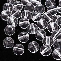 Perline acrilico trasparente, tondo, chiaro, 12x11mm, Foro: 2.5 mm